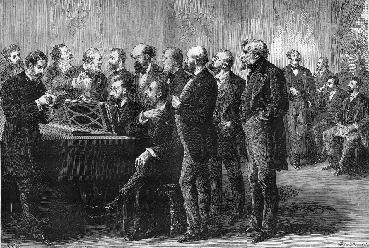 Musical Competition of the City of Paris in 1878. The Jury at the Palais du Luxemburg Examining the Scores by Unknown artist