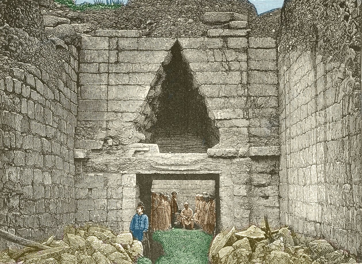 Mycenae, the Gate of Lions Discovered by Schliemann by Unknown artist