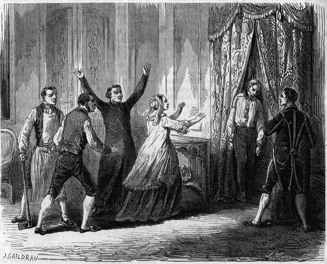 Mysterious hanging of the last prince of Conde (Louis Henri Joseph de Bourbon) by Unknown artist
