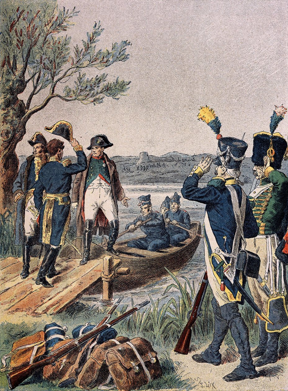 Napoleon and Massena on Lobau Island by Unknown Artist
