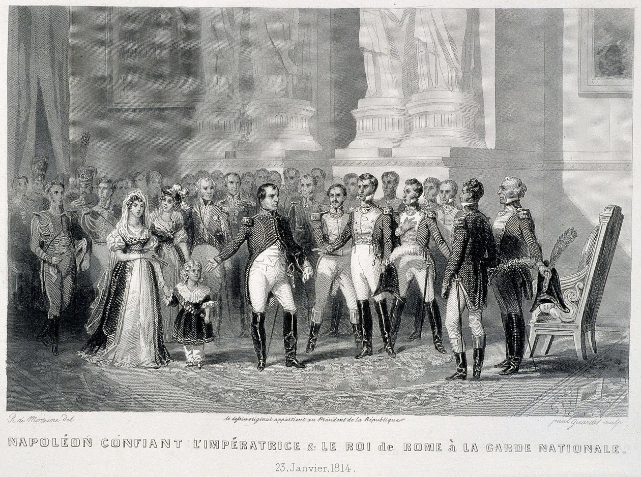 Napoleon Entrusting the Empress and Her Son, the King of Rome, to the National Guard by Unknown artist