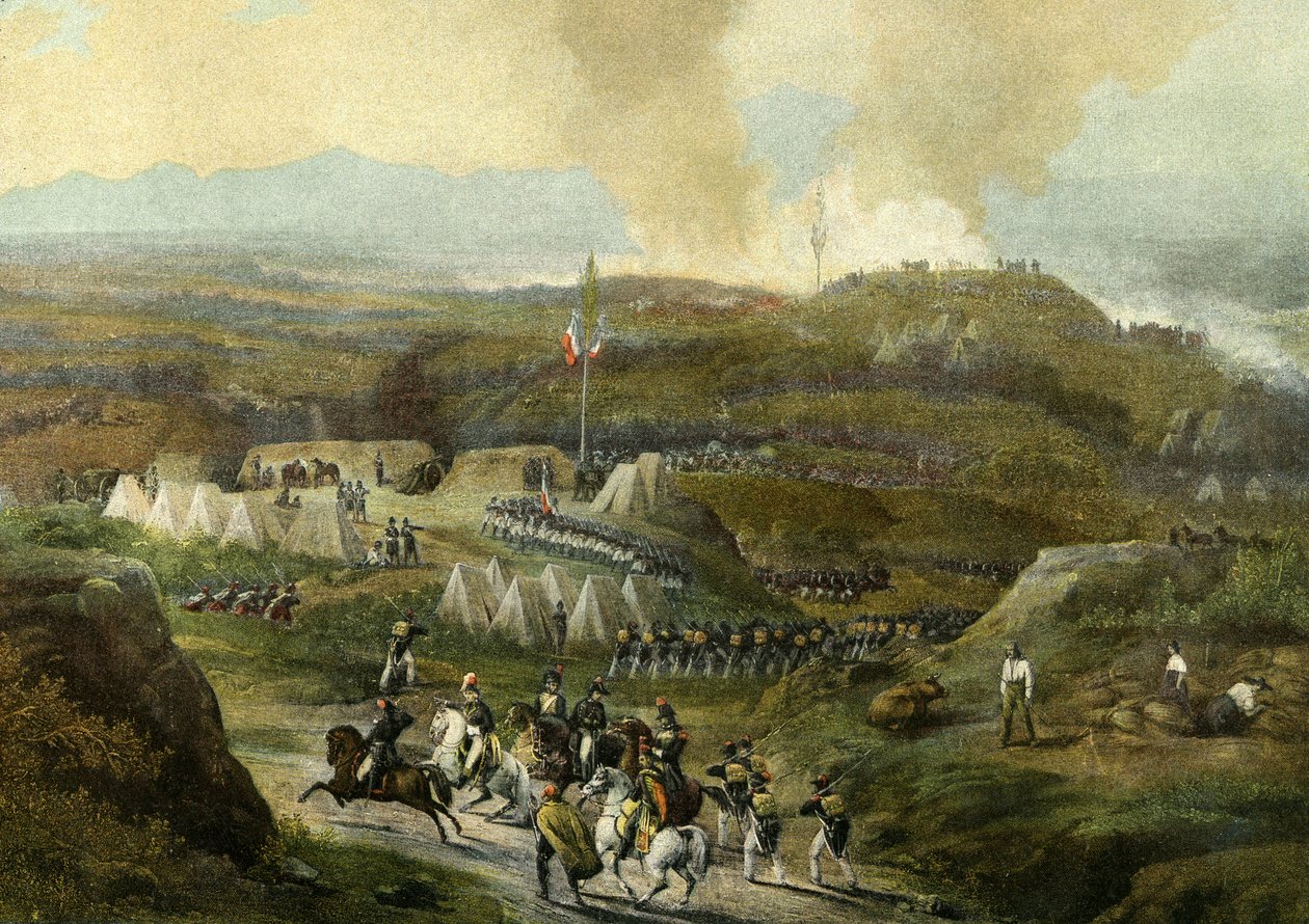 Napoleonic campaign of 1793: resumption of the Camp de Peyrestortes, Armee des Pyrenees Orientales on 18 September 1793 by Unknown artist