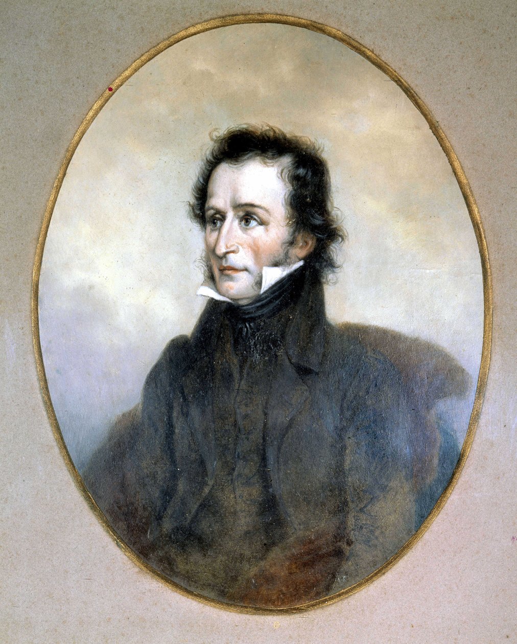 Niccolo Paganini. Watercolour. Scala Museum, Milan by Unknown artist