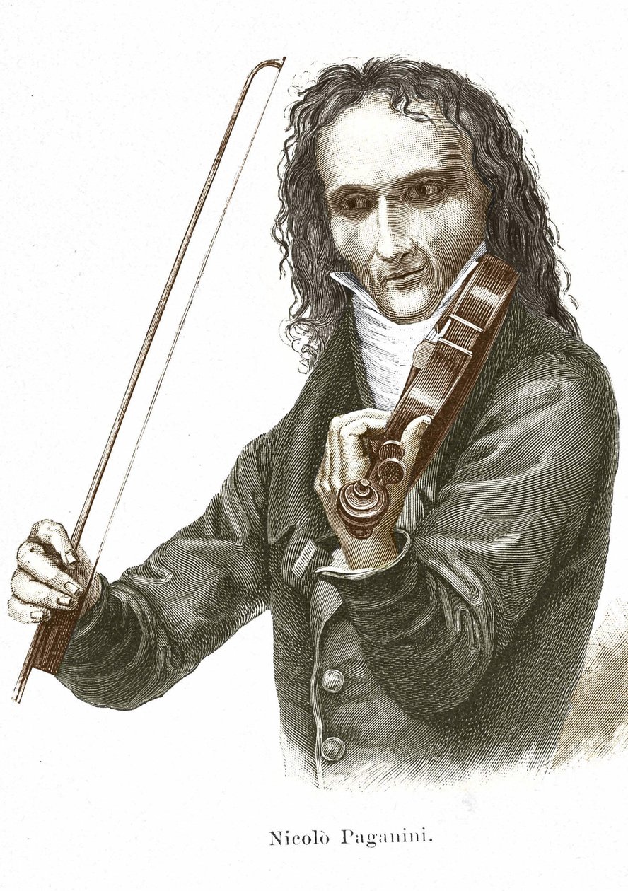 Niccolo Paganini Plays on His Stradivarius by Unknown artist