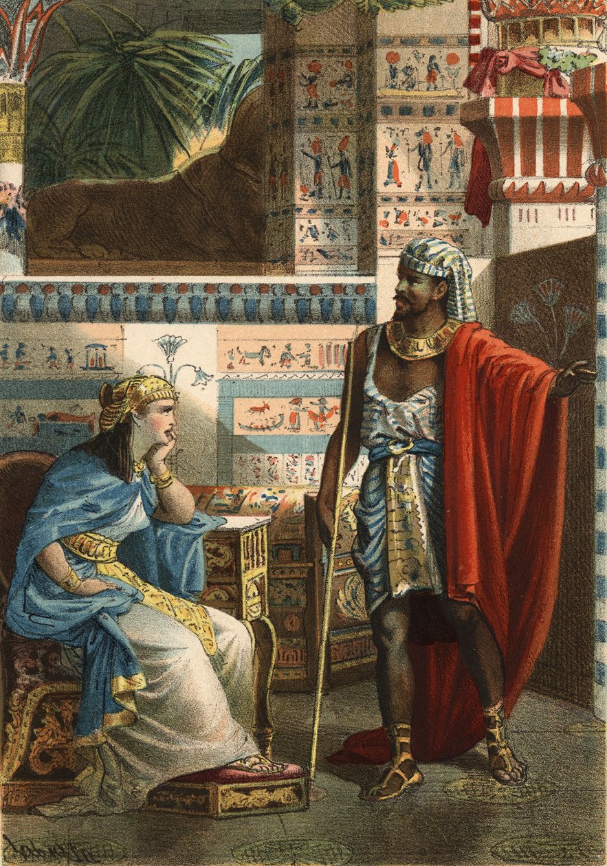 Nitocris, according to Manethon, the last queen of Egypt of the VI dynasty. Engraving of 1881 in 