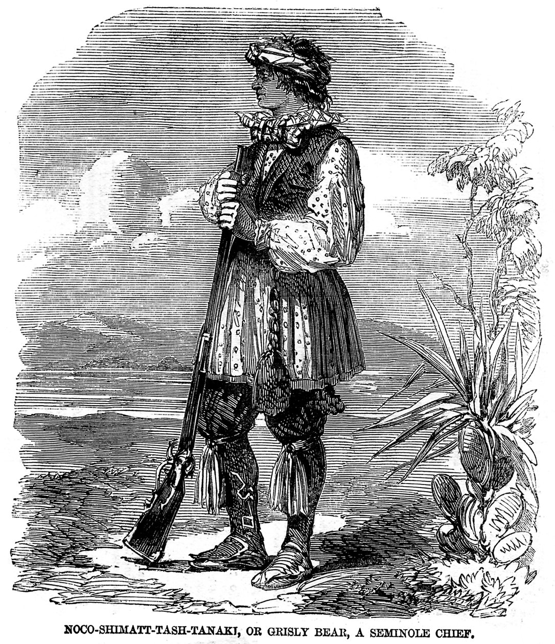 Noo-Shimatt-Tash-Tanaki, or grisly bear, a Seminole Chief by Unknown artist