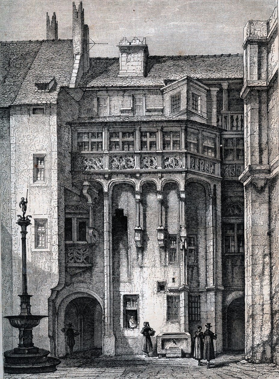 Nuremberg Town Hall Courtyard (engraving) by Unknown artist