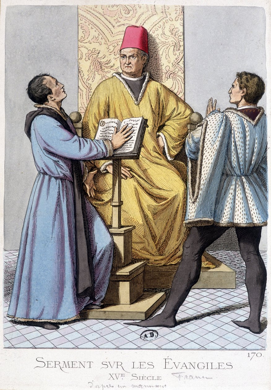 Oath on the Gospels, France 15th Century by Unknown artist