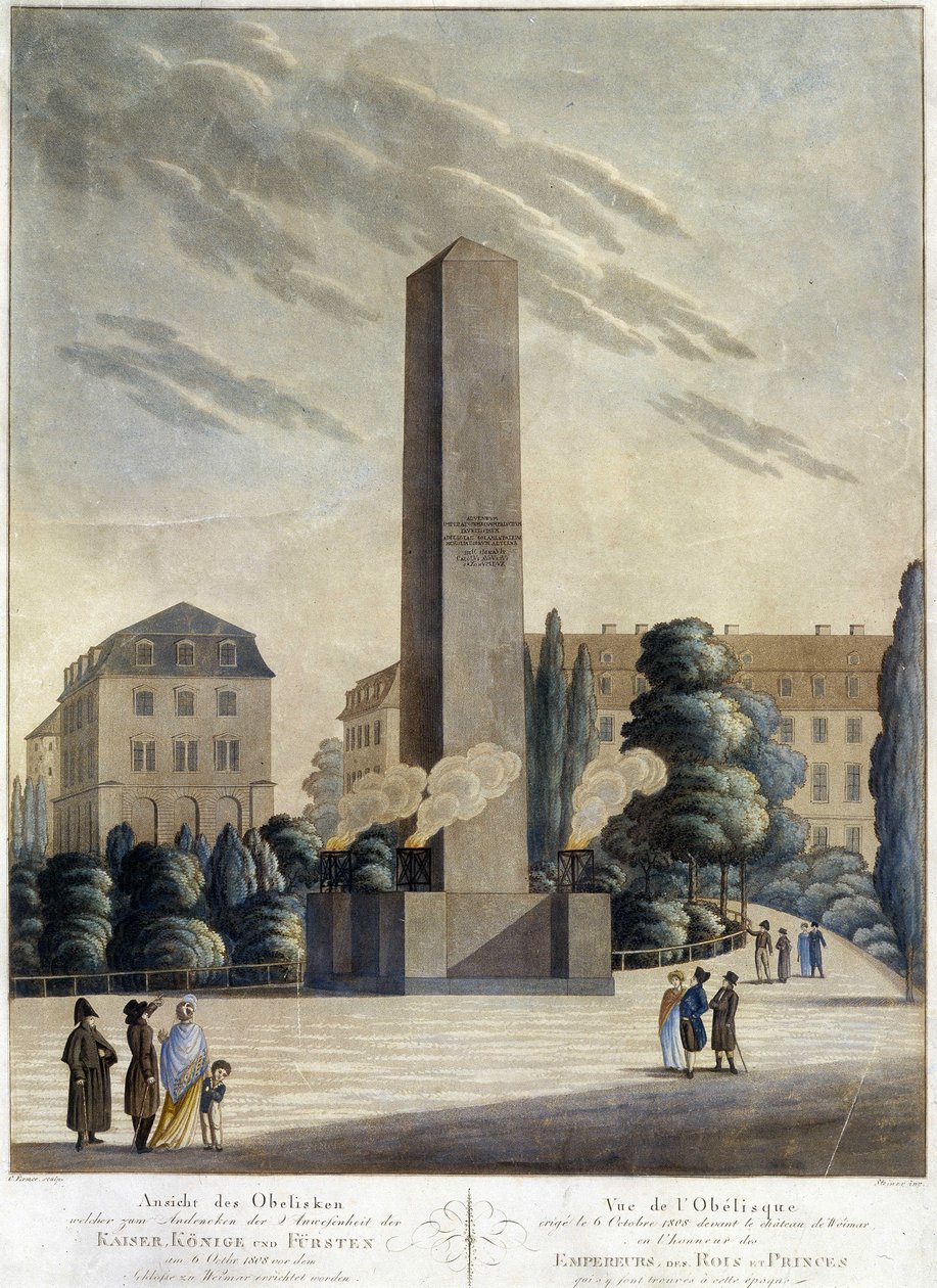 Obelisk in Front of the Castle of Weimar by Unknown artist