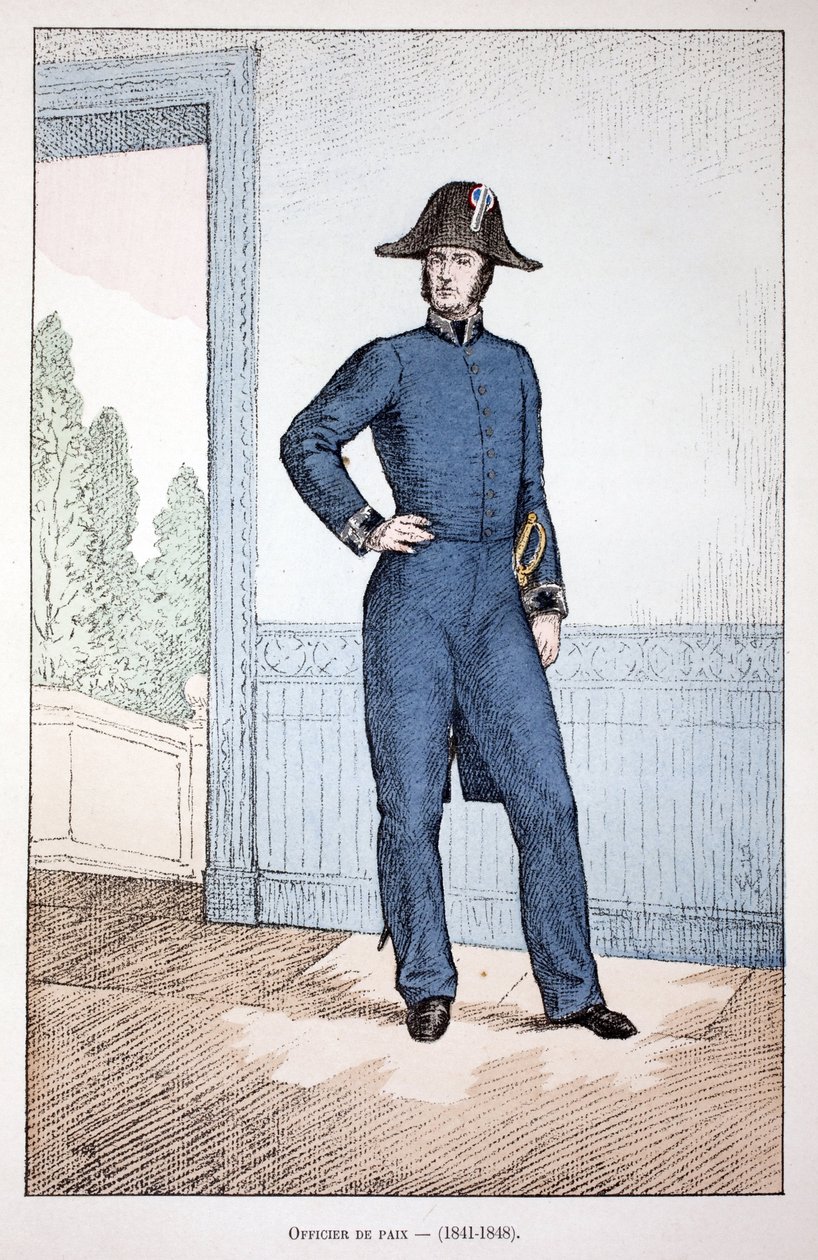 Officer of Peace (1841-1848). Illustration from the book 