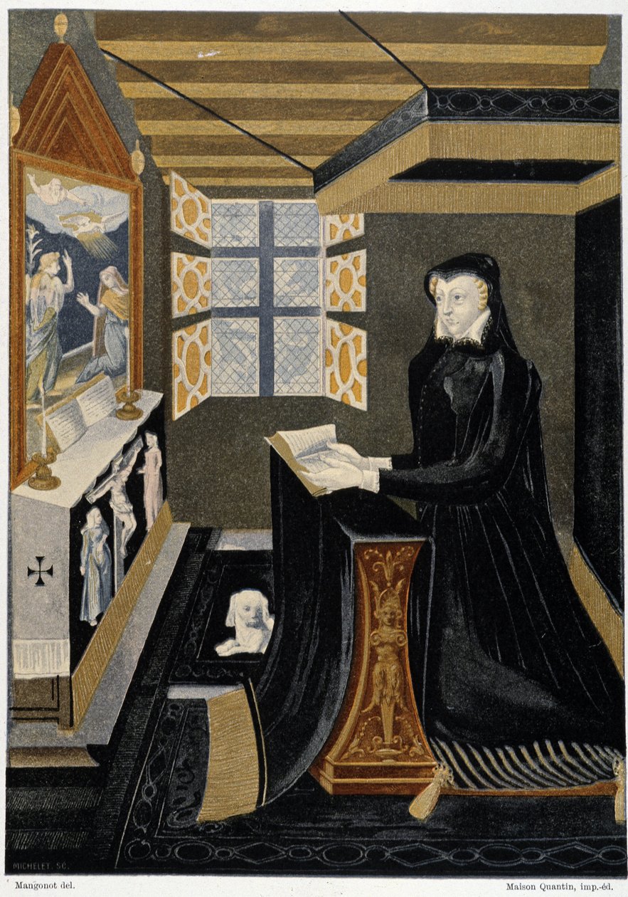 Oratory of Queen Catherine de Medici (Queen in prayer) - based on 16th century enamel, Cluny Museum by Unknown artist