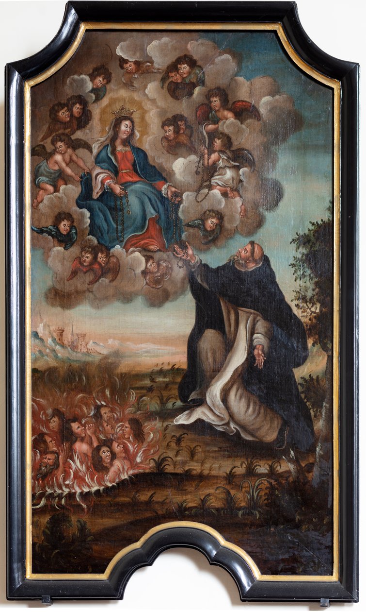 Our Lady gives the rosary to Saint Dominic by Unknown artist