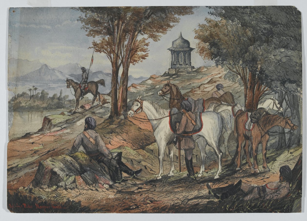 Outlying Picket, Maynes Horse, Central India Horse by Unknown artist