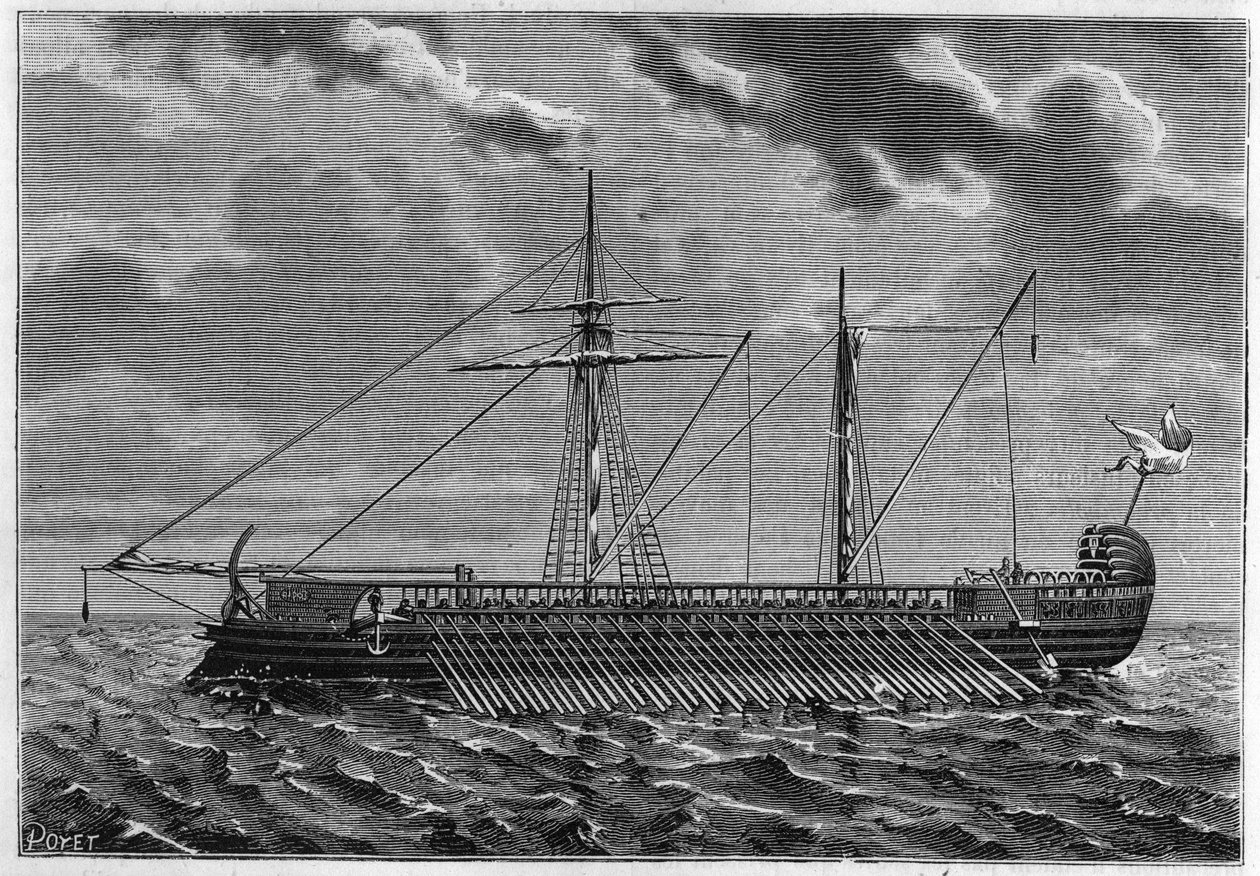 Overview of an Athenian Triere by Unknown artist