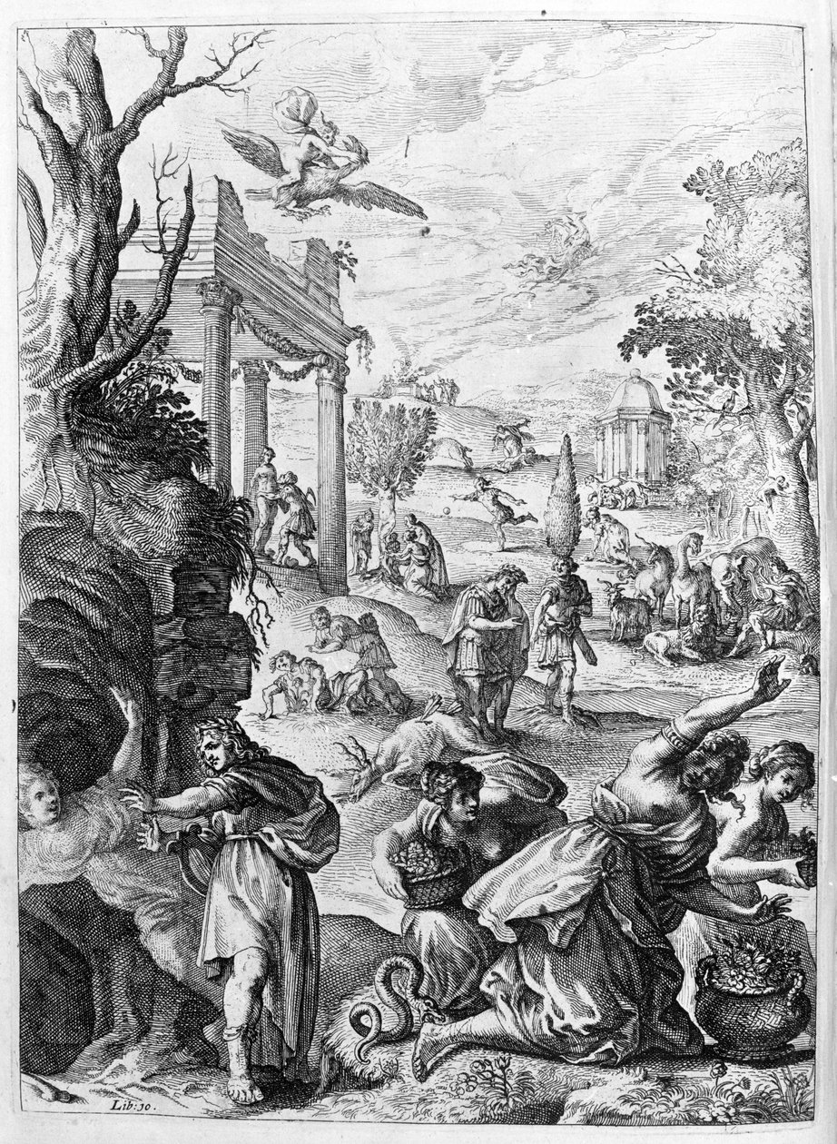 Ovid - illustration for book 15 - note by Thomas Farnaby by Unknown artist