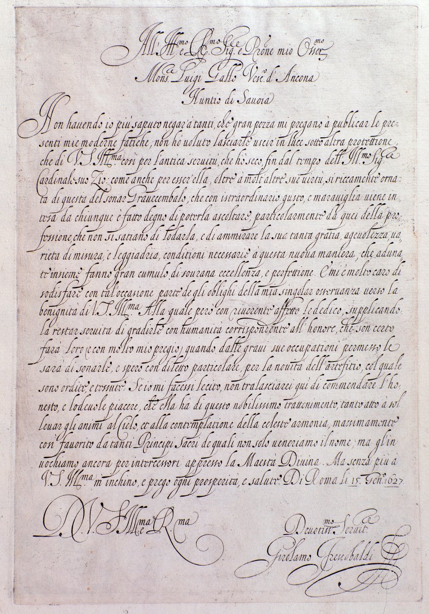 Page from Tocrate by Girolamo Frescobaldi by Unknown artist