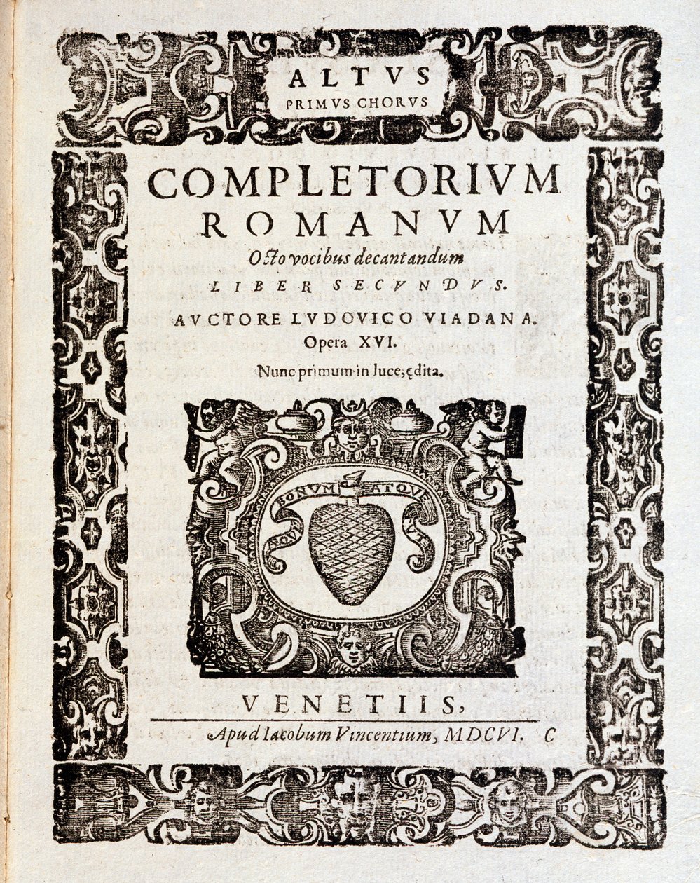 Page of musical score of Psalms (op 16) by Ludovico Viadana by Unknown artist