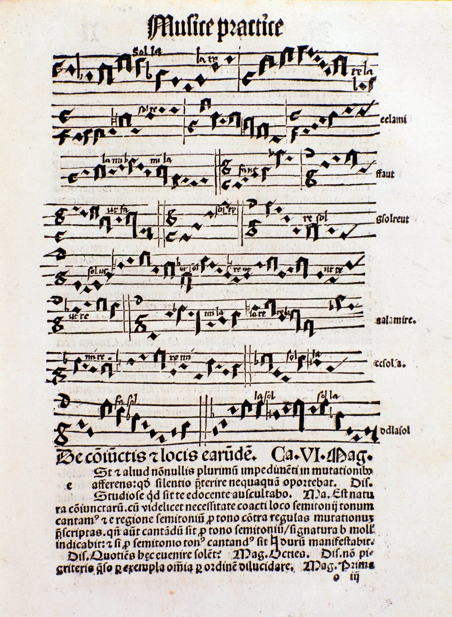 Page on music theory from Margarita philosophica by Unknown artist