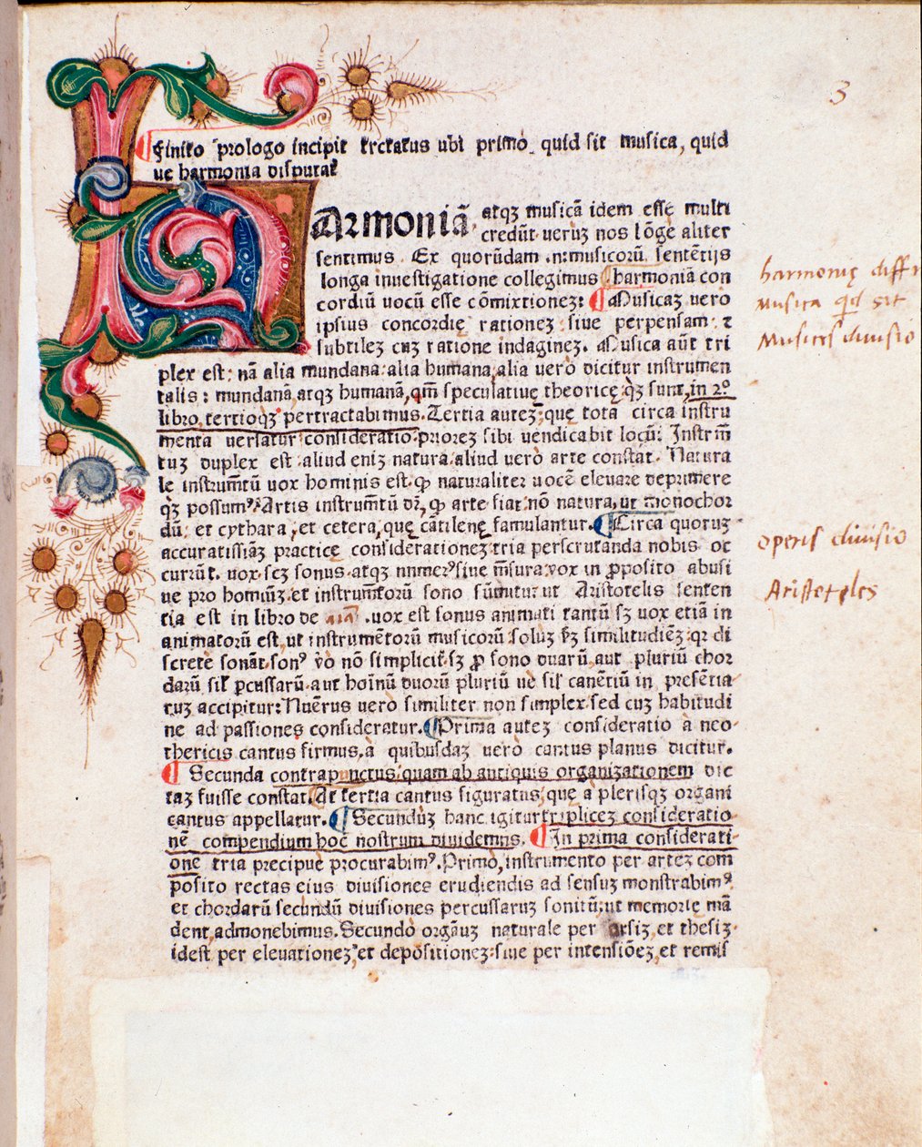 Page Taken from the De Musica Tractatus by Bartolomeo Ramos de Pareia (1482) by Unknown artist