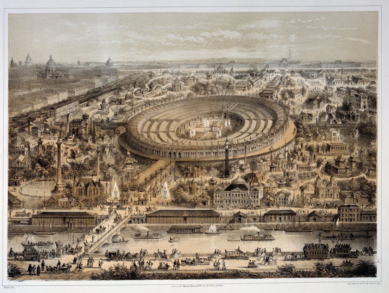 Panoramic View of the 1867 World Exposition in Paris by Unknown artist