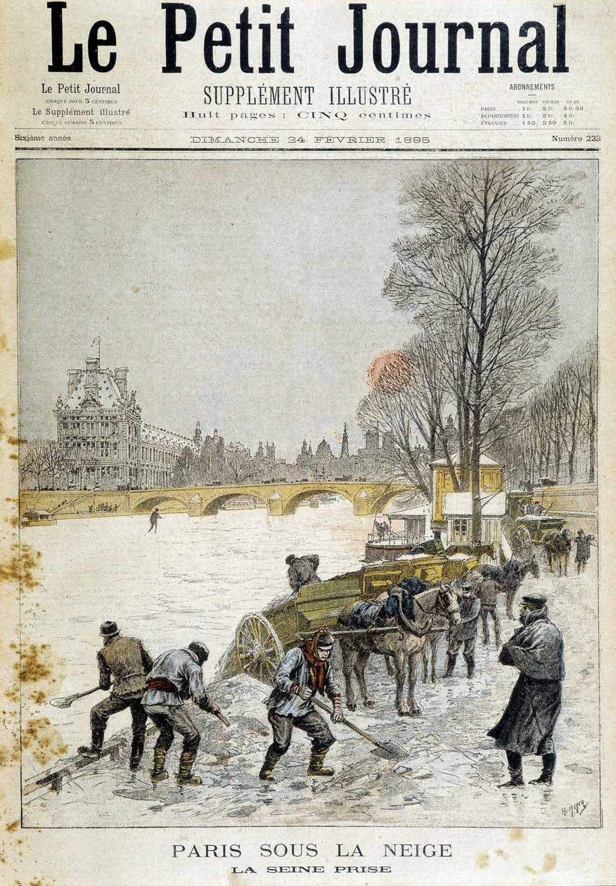 Paris Under Snow: The Seine Frozen - in 