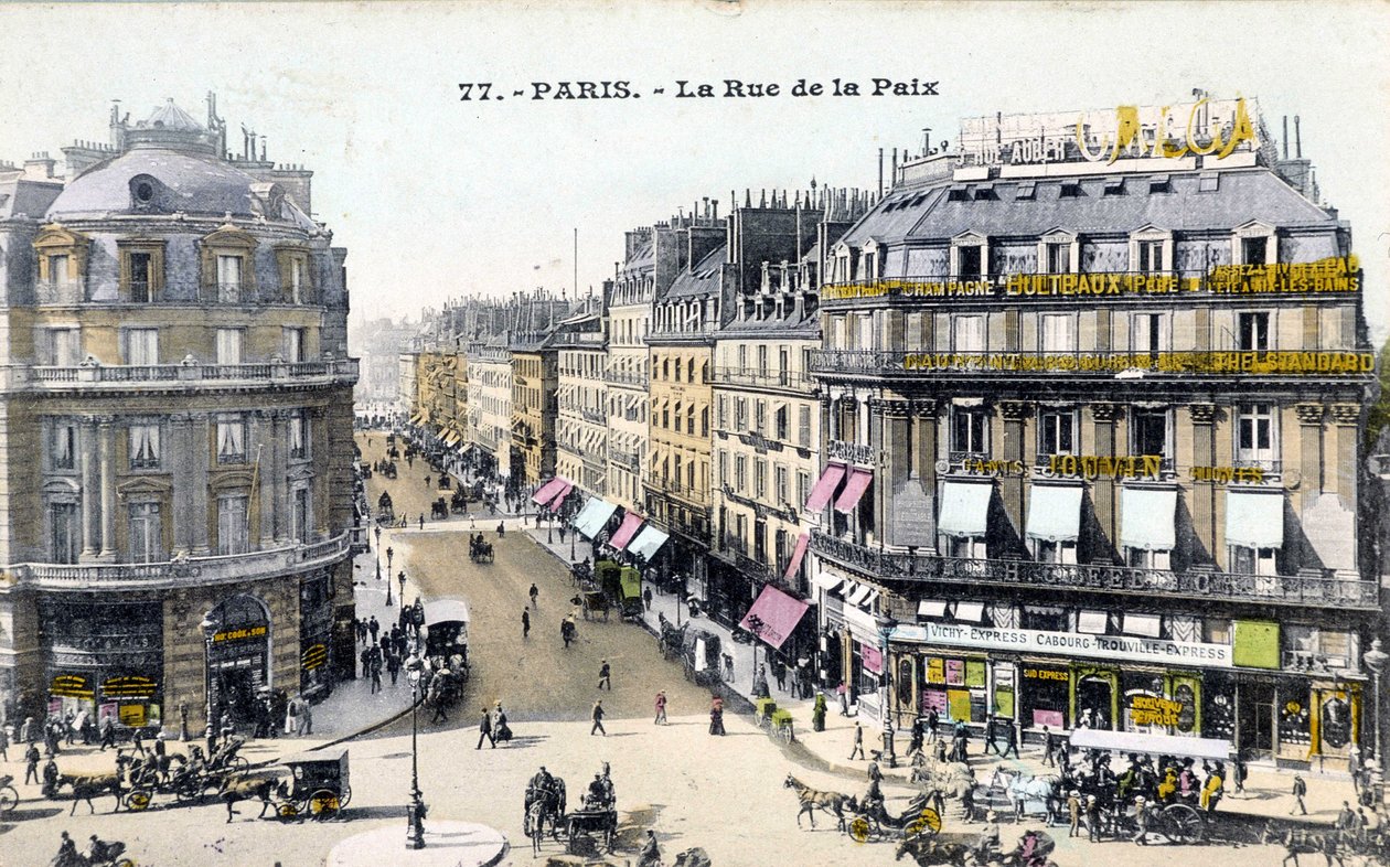 Paris: the Rue de la Paix - Postcard, Late 19th Century by Unknown artist
