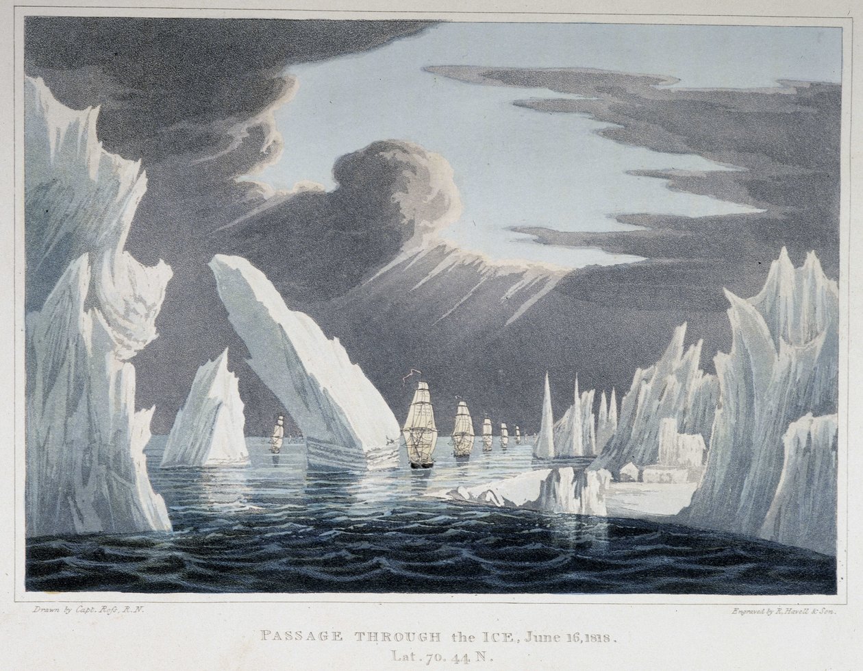 Passage through the Icebergs, June 16 by Unknown artist
