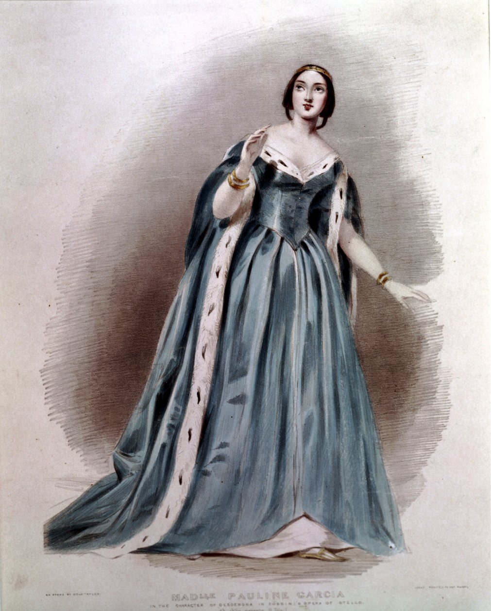 Pauline Viardot-Garcia (1821-1910), French singer, in the role of Desdemona. Otello by Gioacchino Rossini by Unknown artist