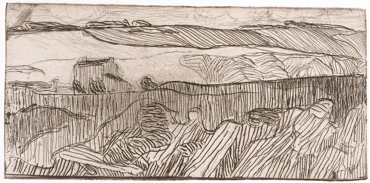 Striped Landscape by Unknown artist
