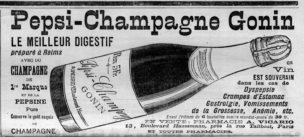 Pepsi Champagne Gonin by Unknown artist