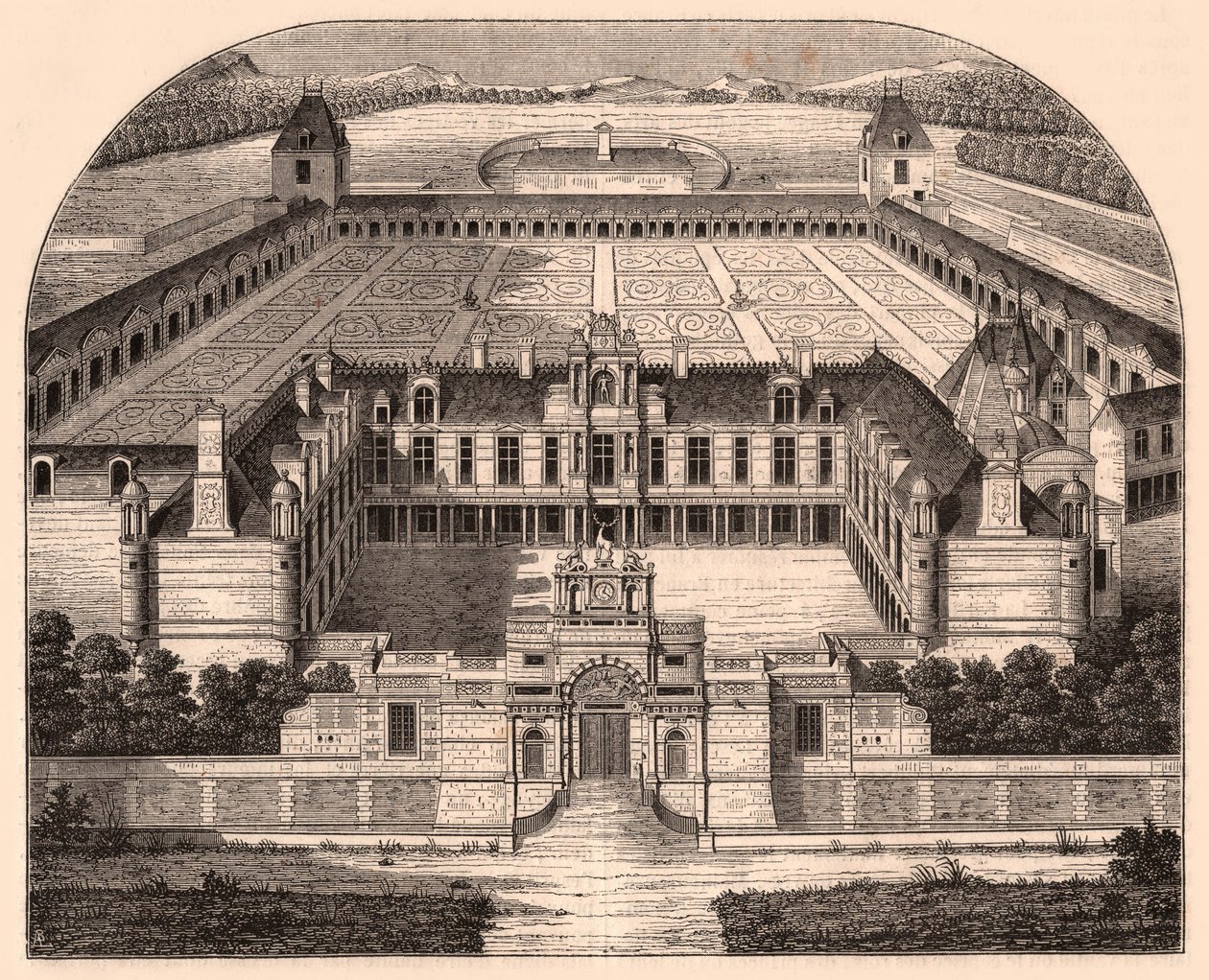 Perspective view of the Chateau d
