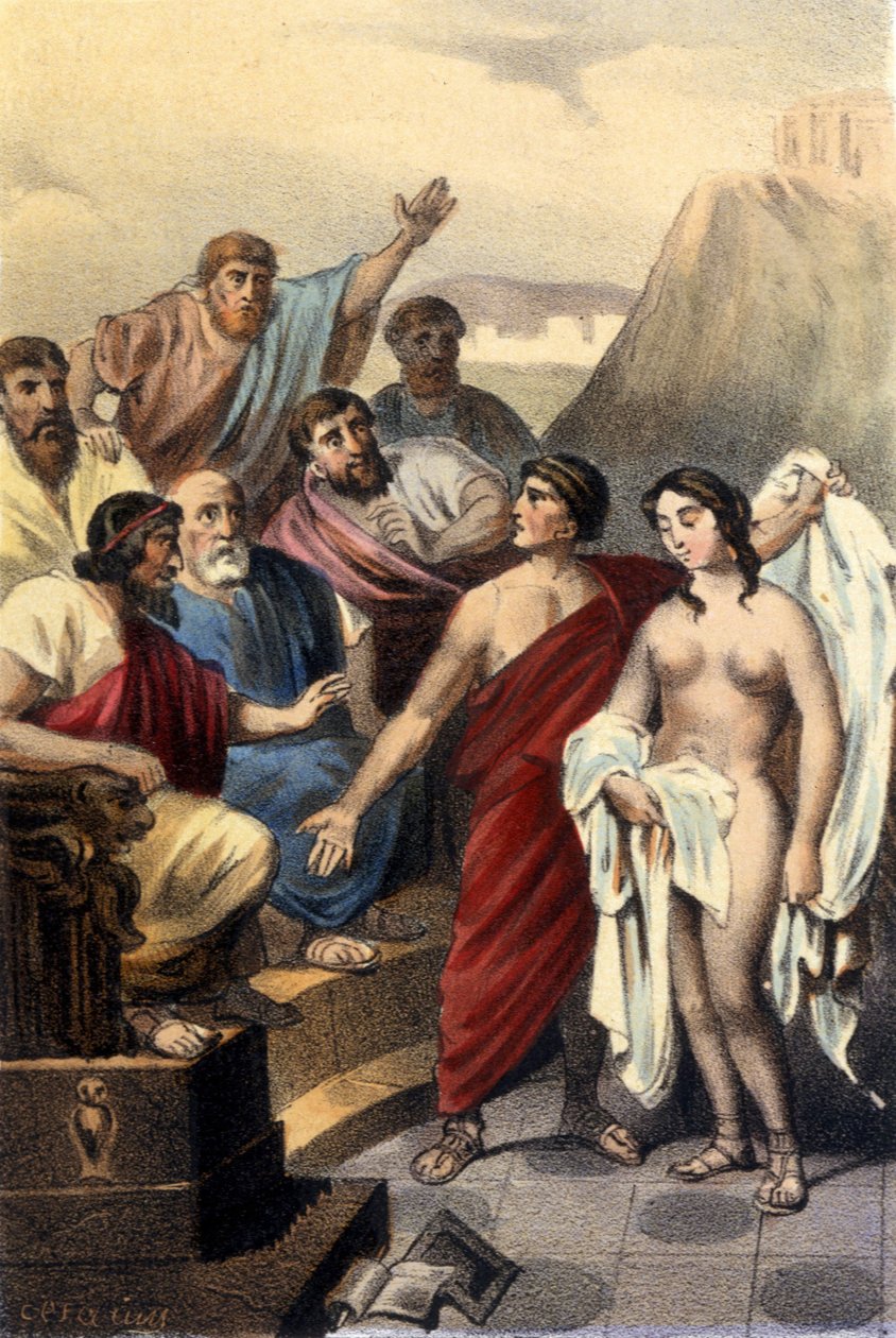Phryne (Greek Courtesan) before the Judges of Athens by Unknown artist