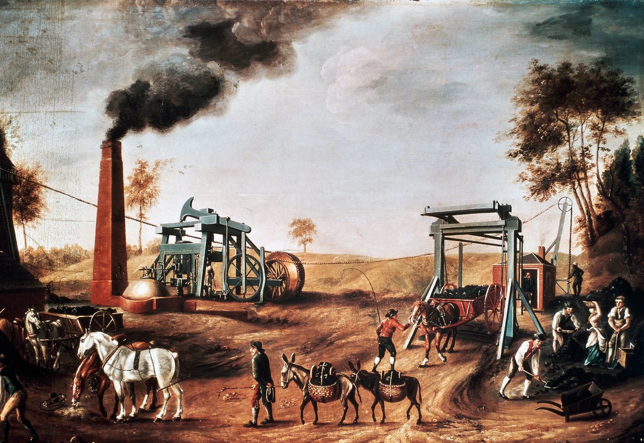 Pit head, ca 1800, painting by an unknown artist by Unknown artist