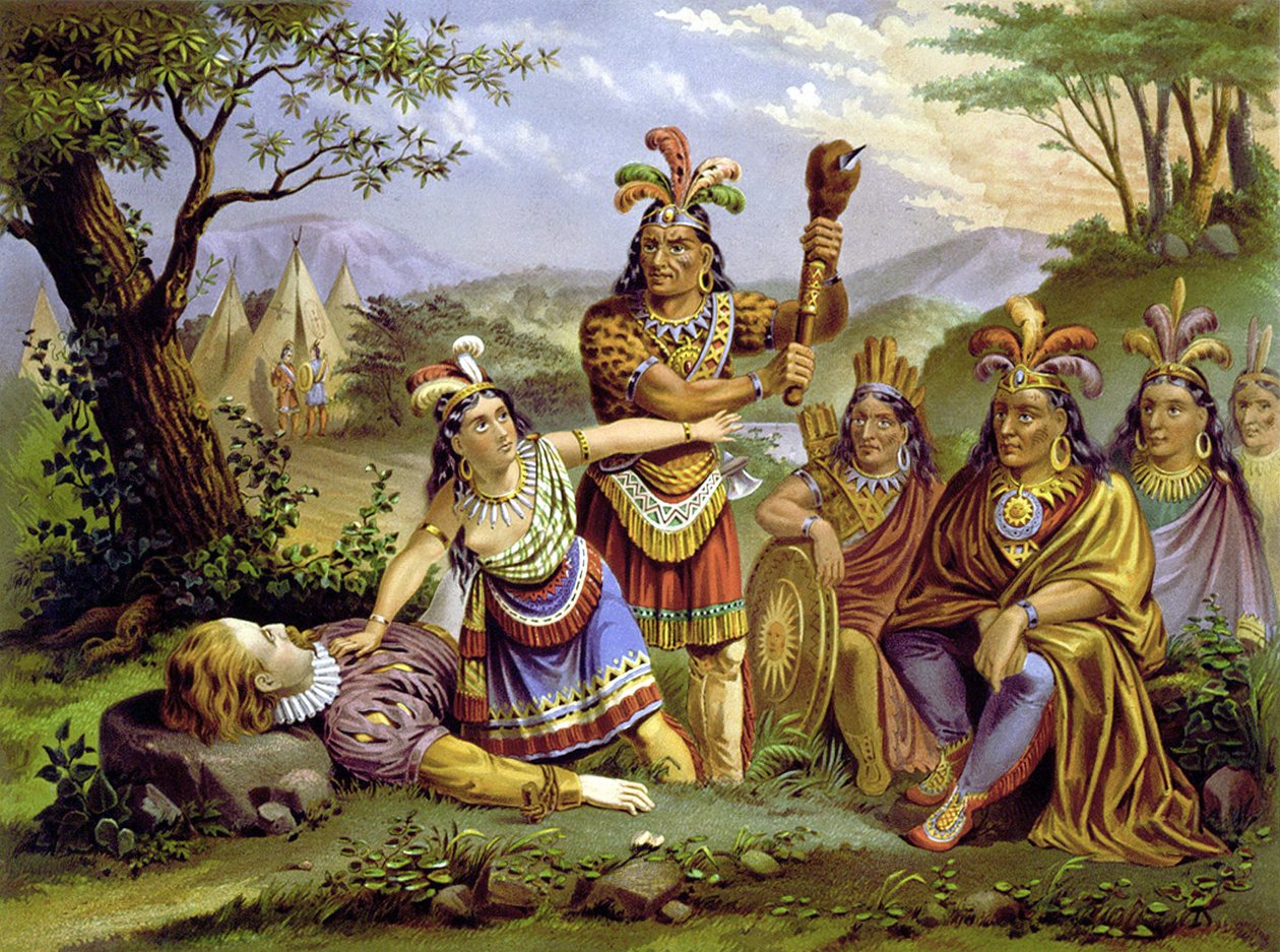 Pocahontas Saved Captain John Smith by Unknown artist