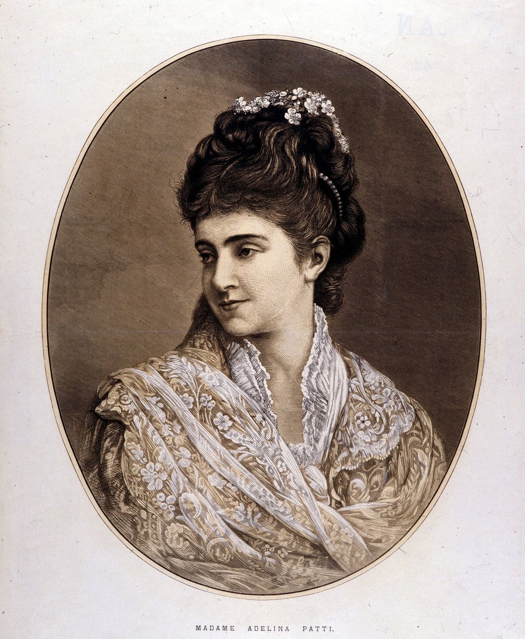 Portrait of Adelina Patti, Italian singer by Unknown artist