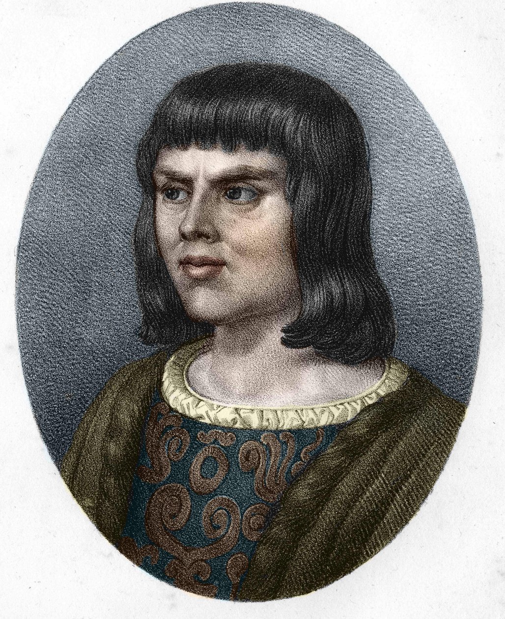 Portrait of Alain Chartier. French diplomat and writer (1385 to 1433 ...