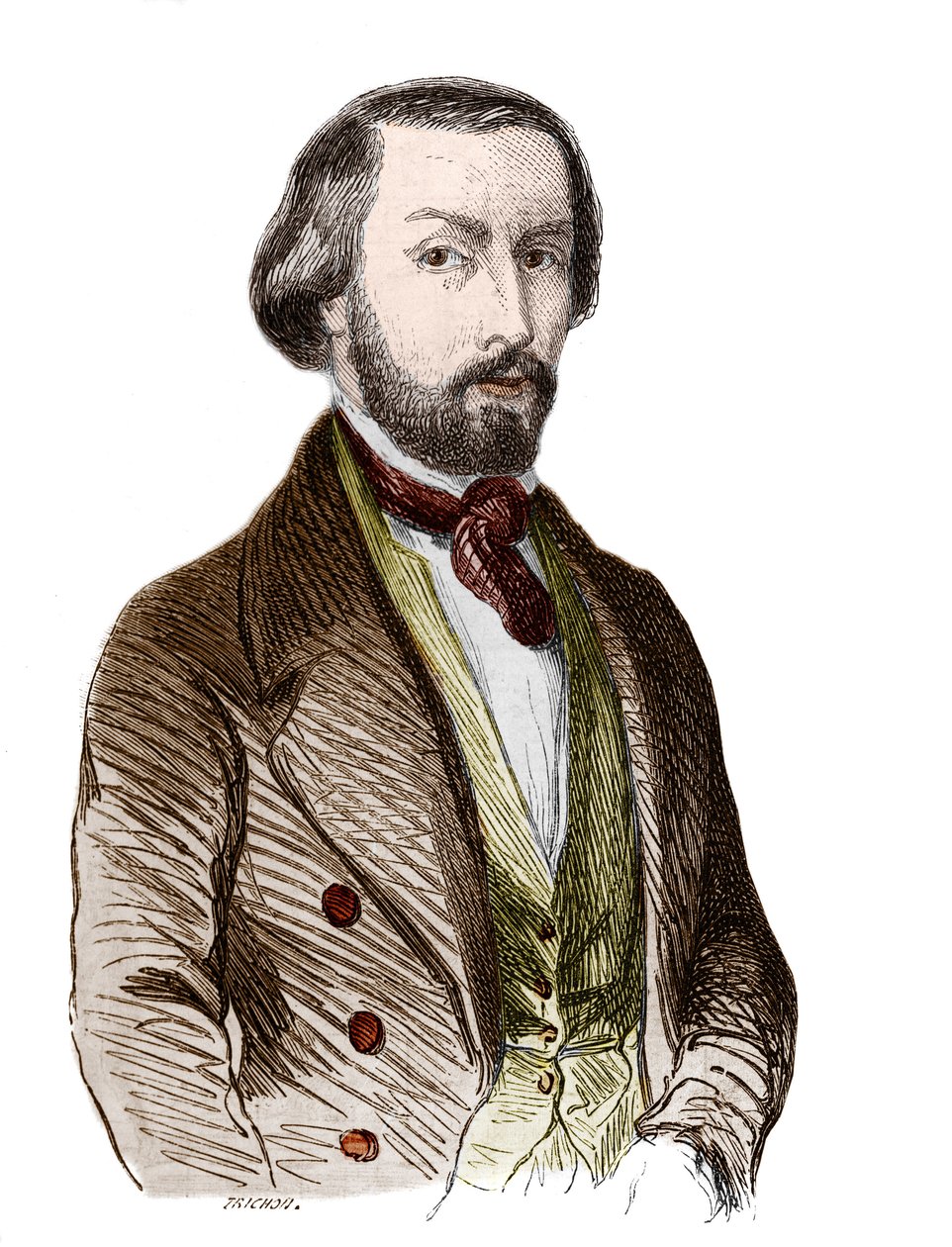 Portrait of Alfred de Musset (1810-1857) French poet. by Unknown artist