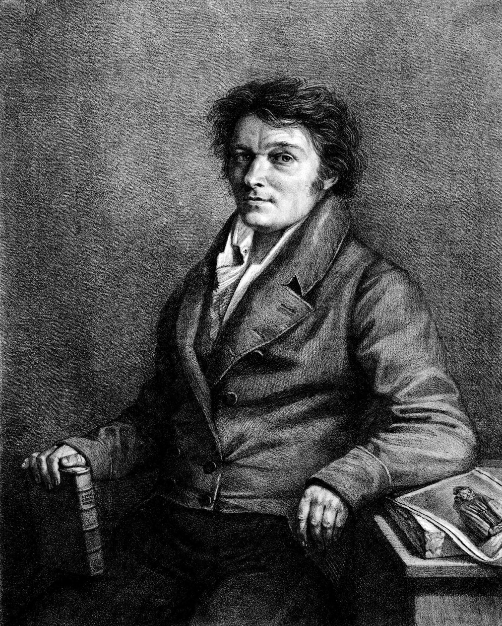 Portrait of Alois Senefelder (1771-1834), Czech theatre author, inventor of lithography by Unknown artist
