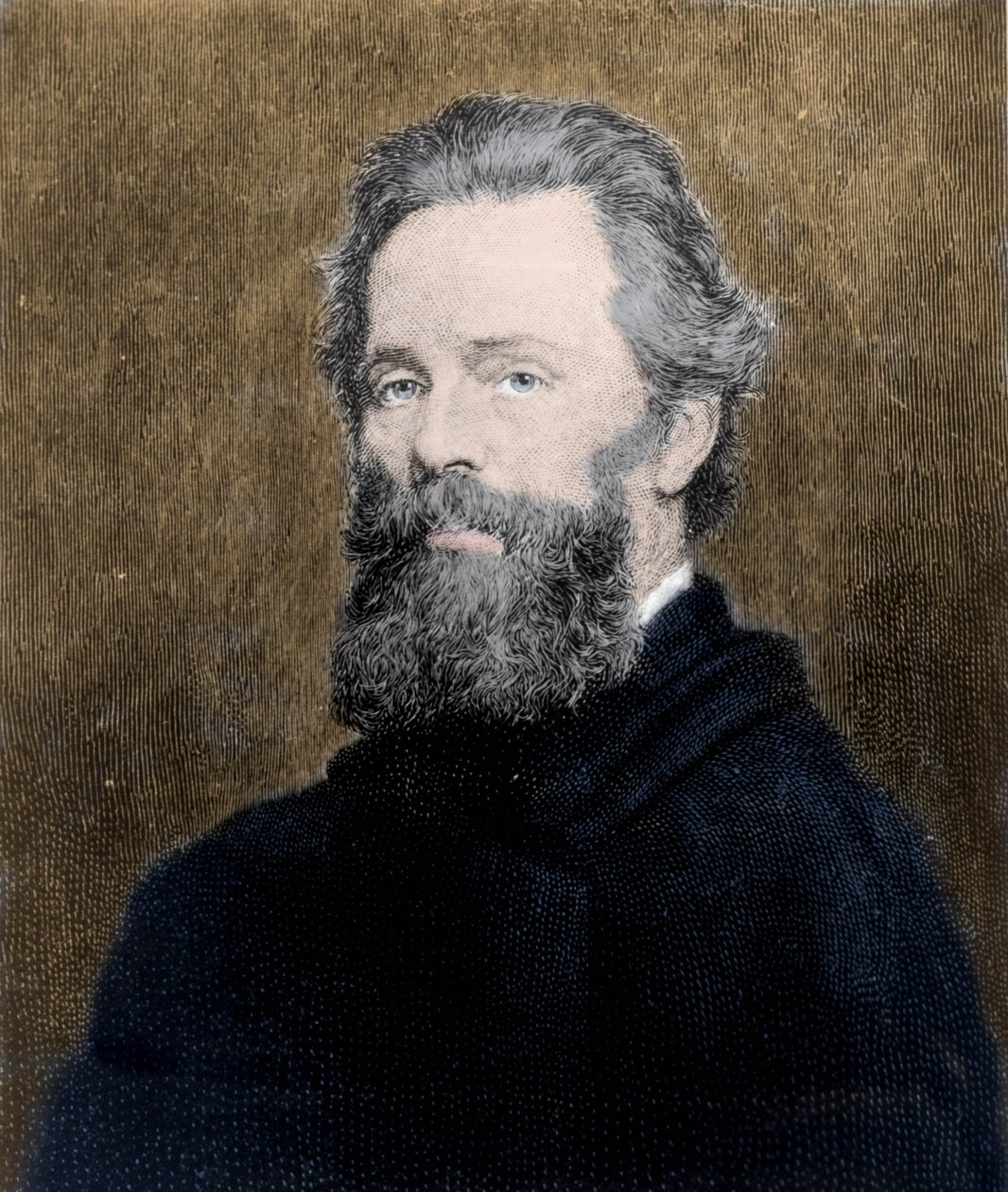 Portrait of American poet and novelist Herman Melville (1819-1891). by Unknown artist