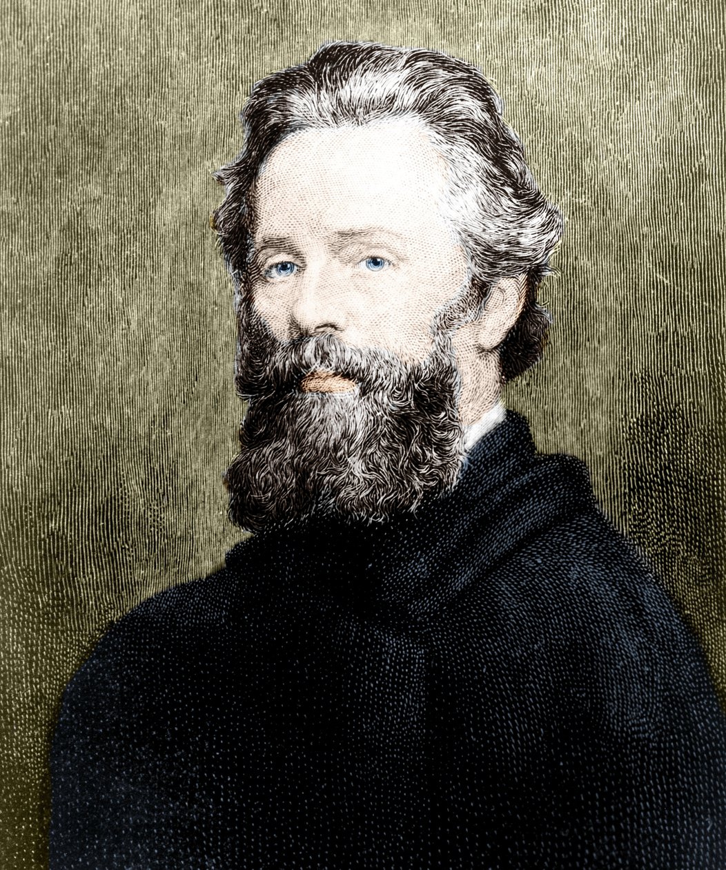 Portrait of Herman Melville, American poet and novelist