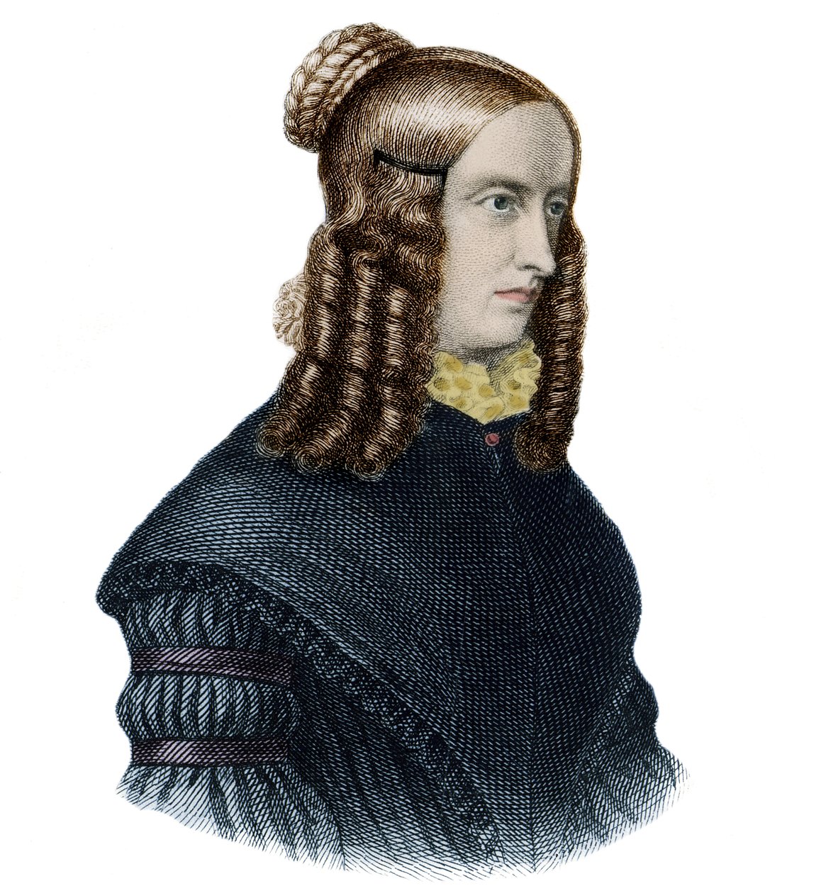 Portrait of Annette von Droste-Hulshoff, English writer and poet by Unknown artist