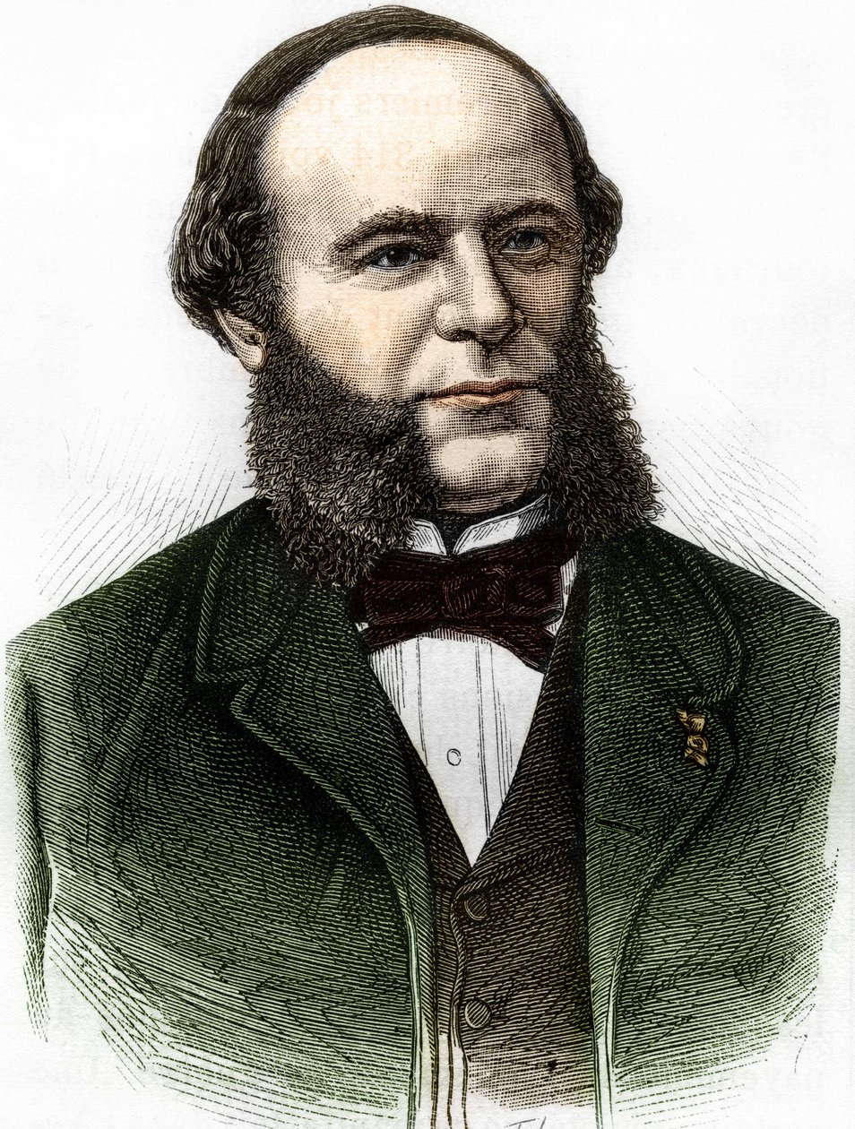 Portrait of Auguste Pouyer-Quertier (1820-1891). Engraving from the end of the 19th century by Unknown artist