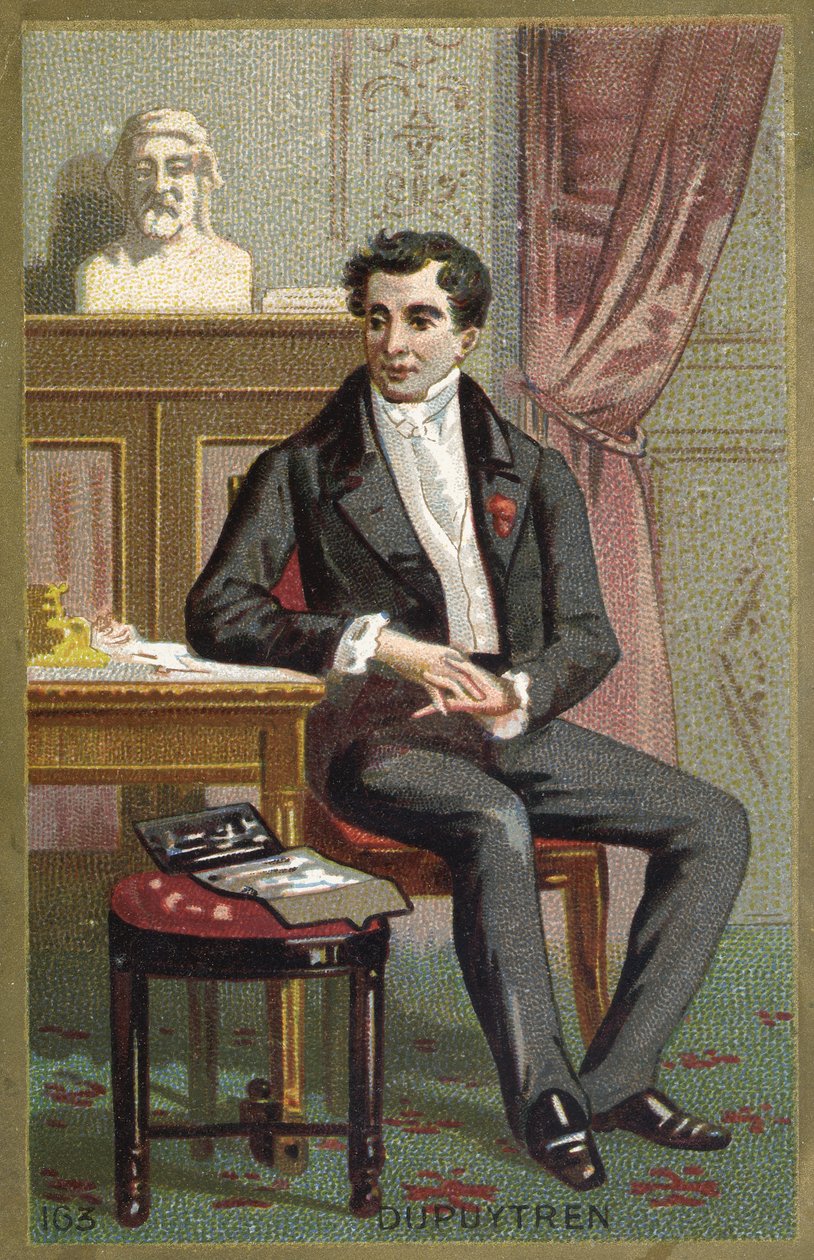 Portrait of Baron Guillaume Dupuytren (1777-1835), French surgeon. Chromolithography 19th century by Unknown artist