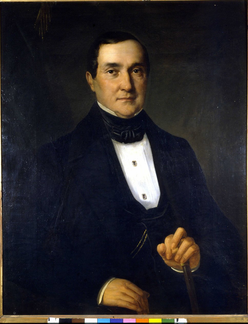 Portrait of Bartolomeo Merelli (1793-1879), first Director of the Scala. Anonymous painting of the 19th century by Unknown artist