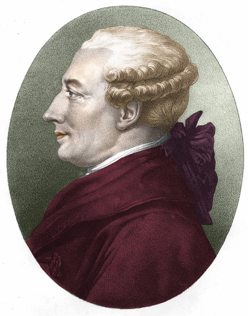 Portrait of Beaumarchais. 19th century engraving by Unknown artist