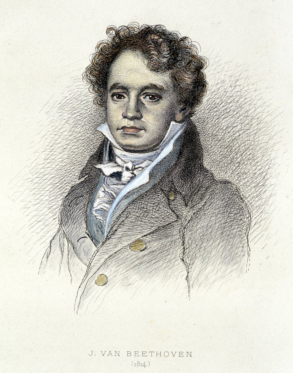 Portrait of Beethoven (1814) - engraving by Unknown artist