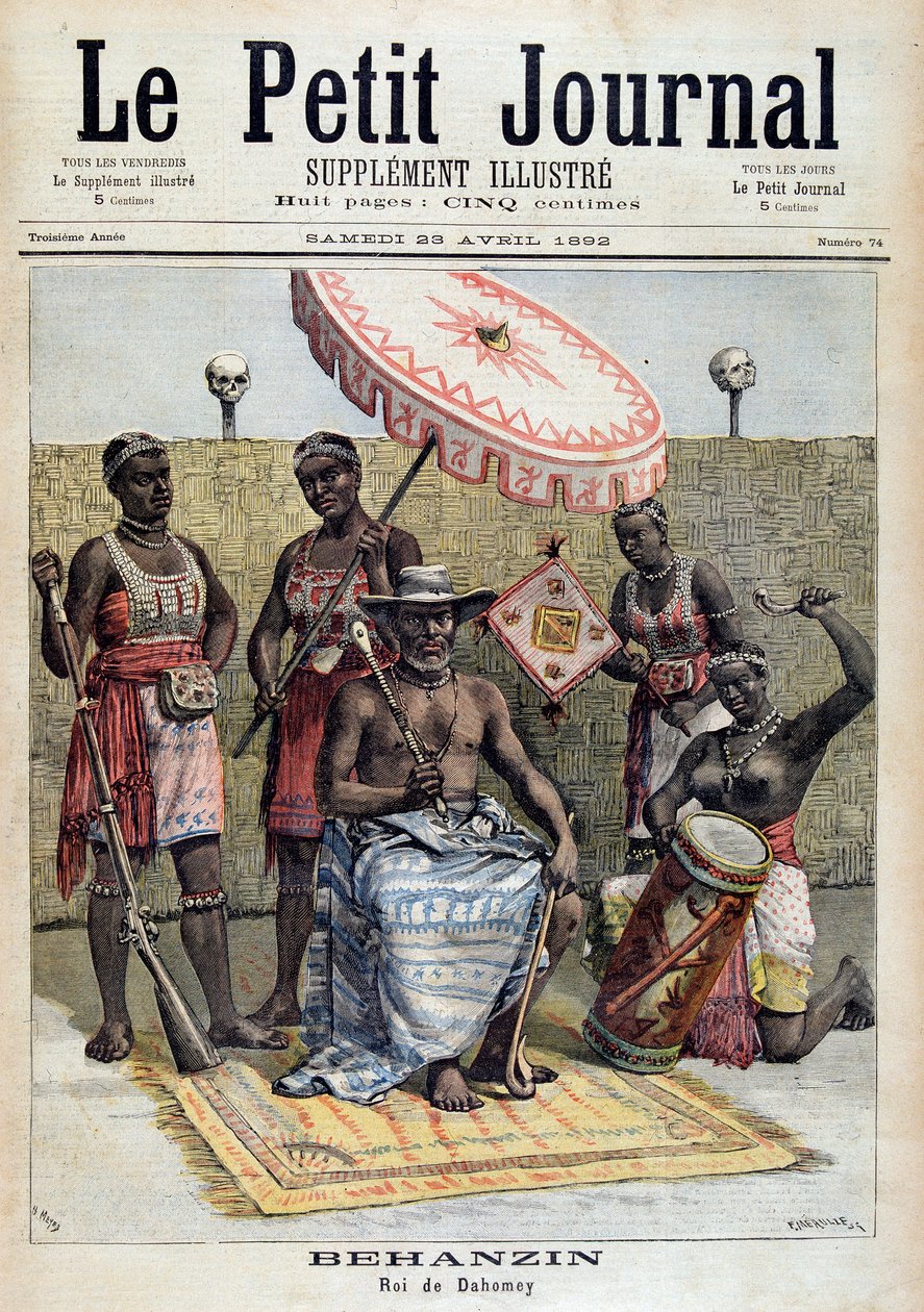 Portrait of Behanzin (1844-1900), king of Dahomey (Benin) - in 