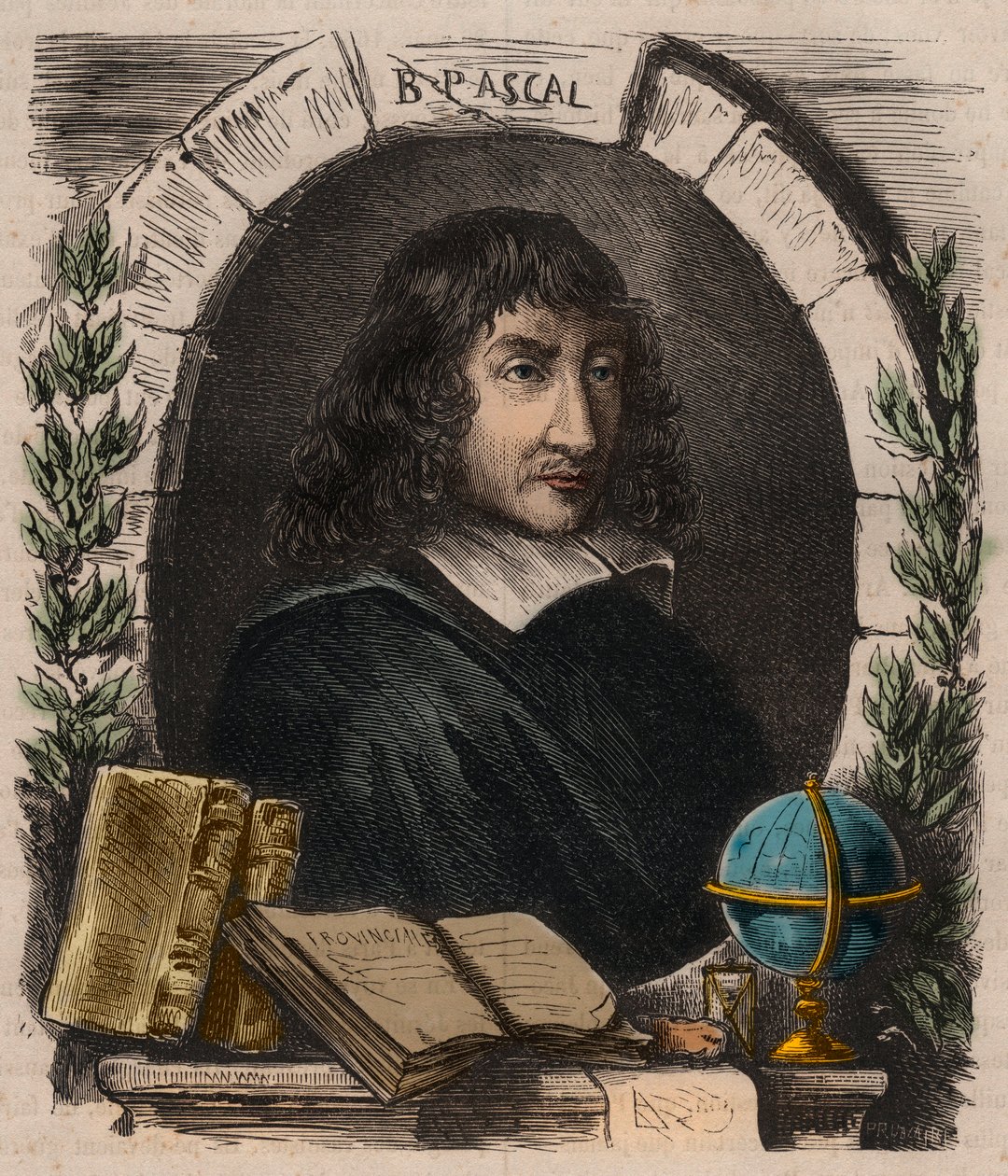 Portrait of Blaise Pascal, French Physicist, Mathematician and Writer ...