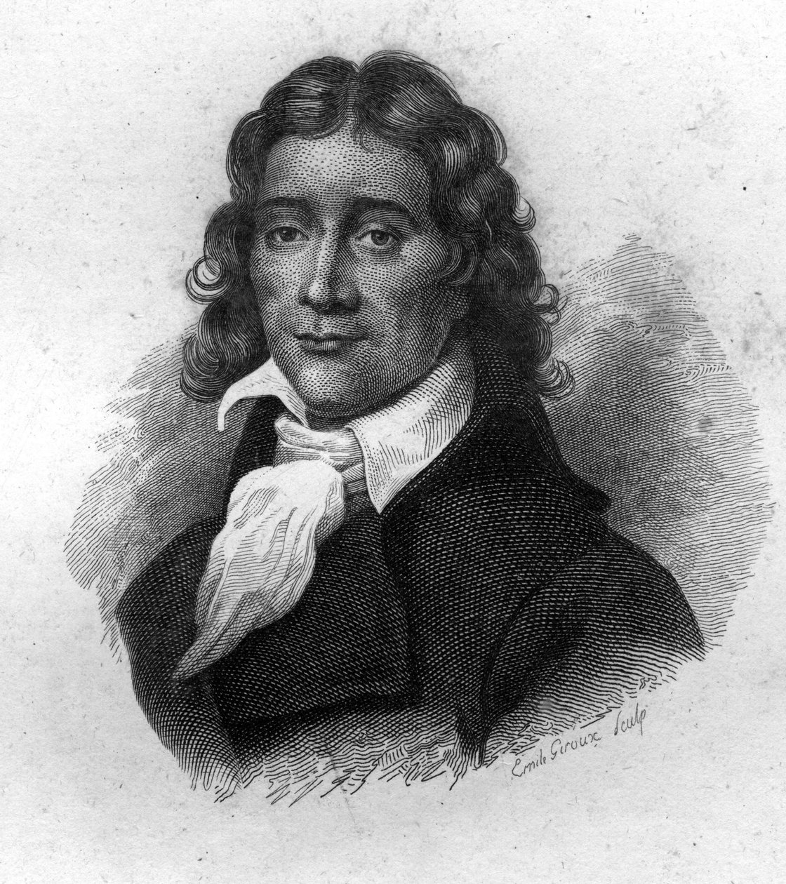 Portrait of Camille Desmoulins (1760-1794), French publicist and politician, engraving of the 19th century by Unknown artist