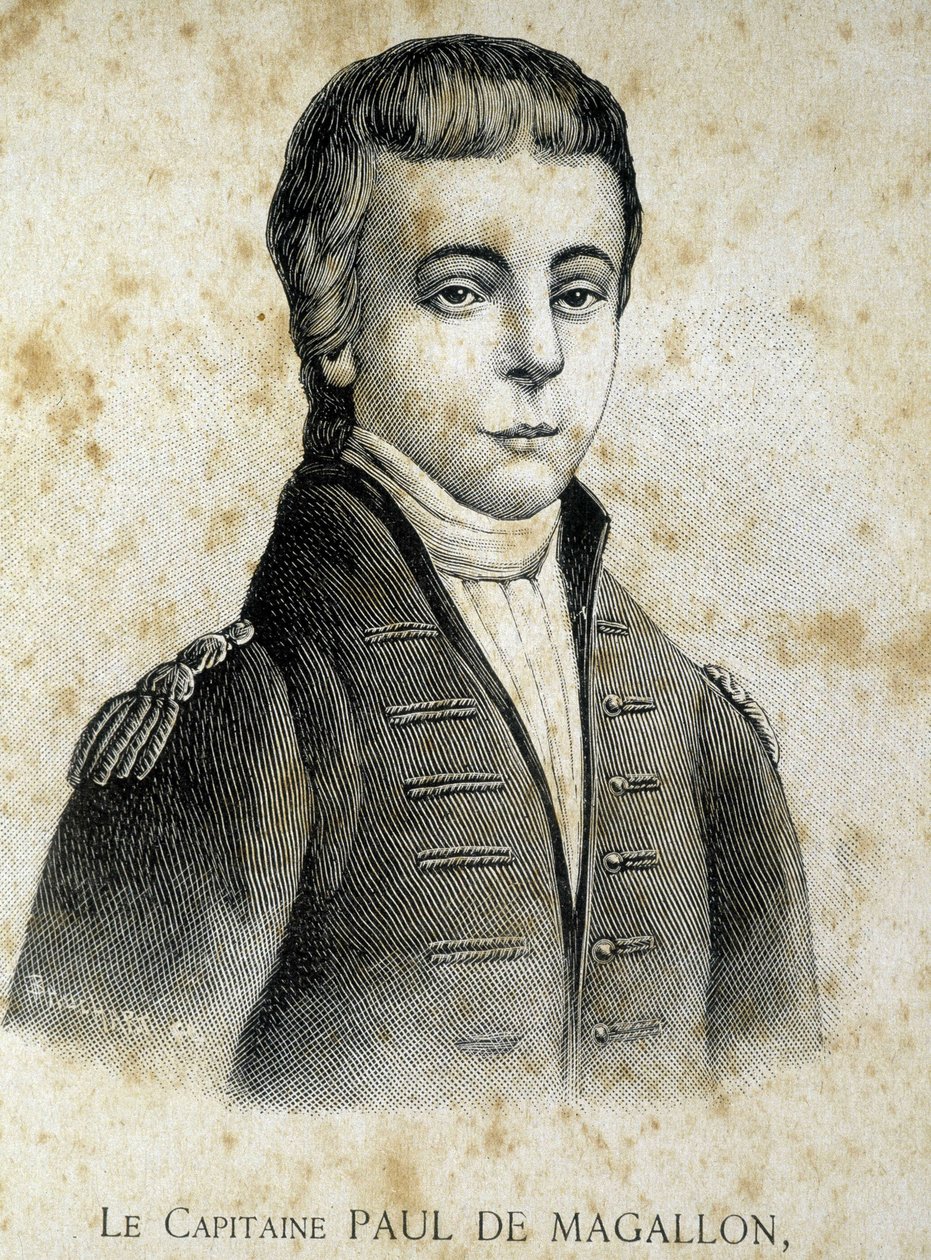 Portrait of Captain Paul de Magallon (1784 - 1859) - in Les Contemporains by Unknown artist
